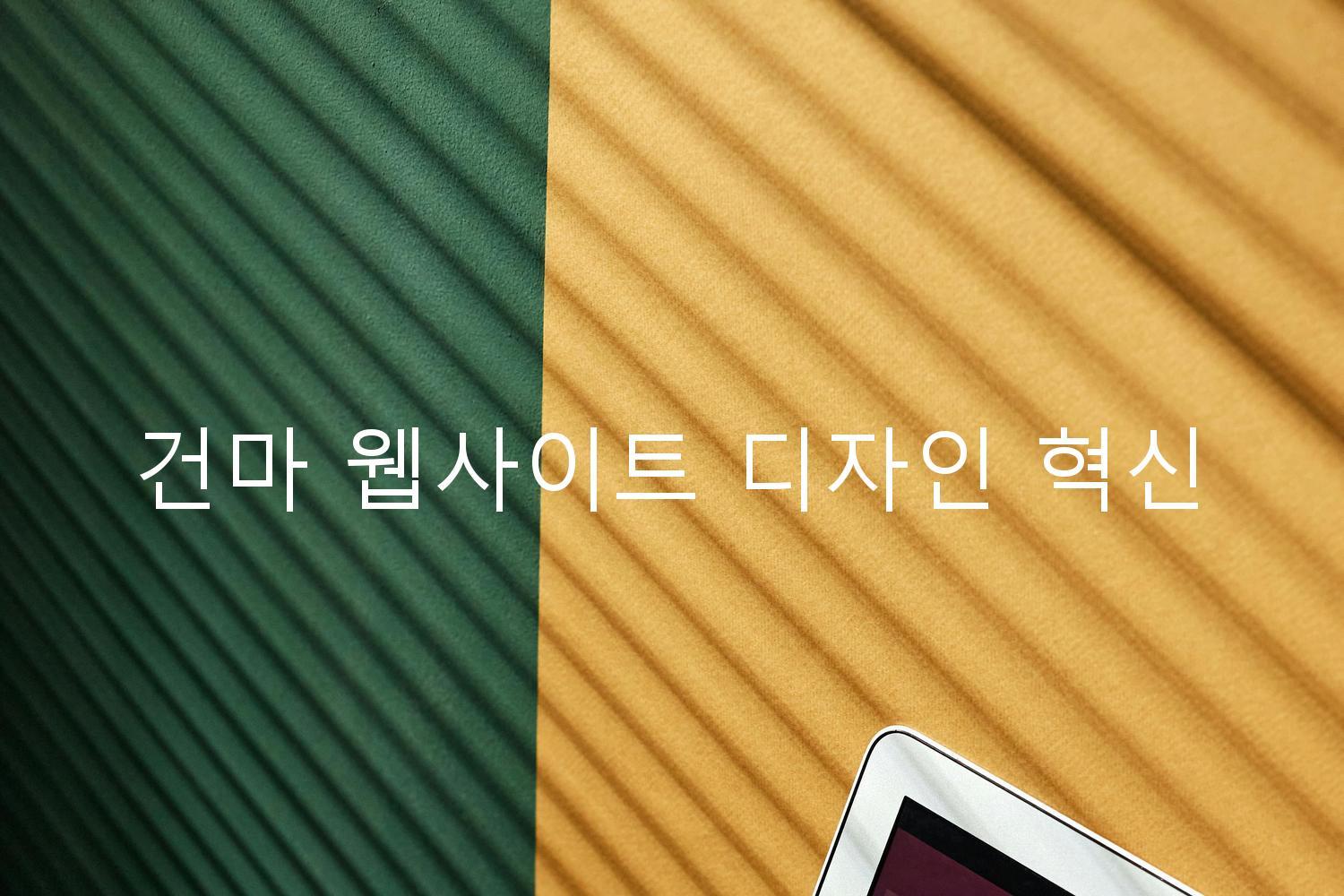 건마 웹사이트 디자인 혁신