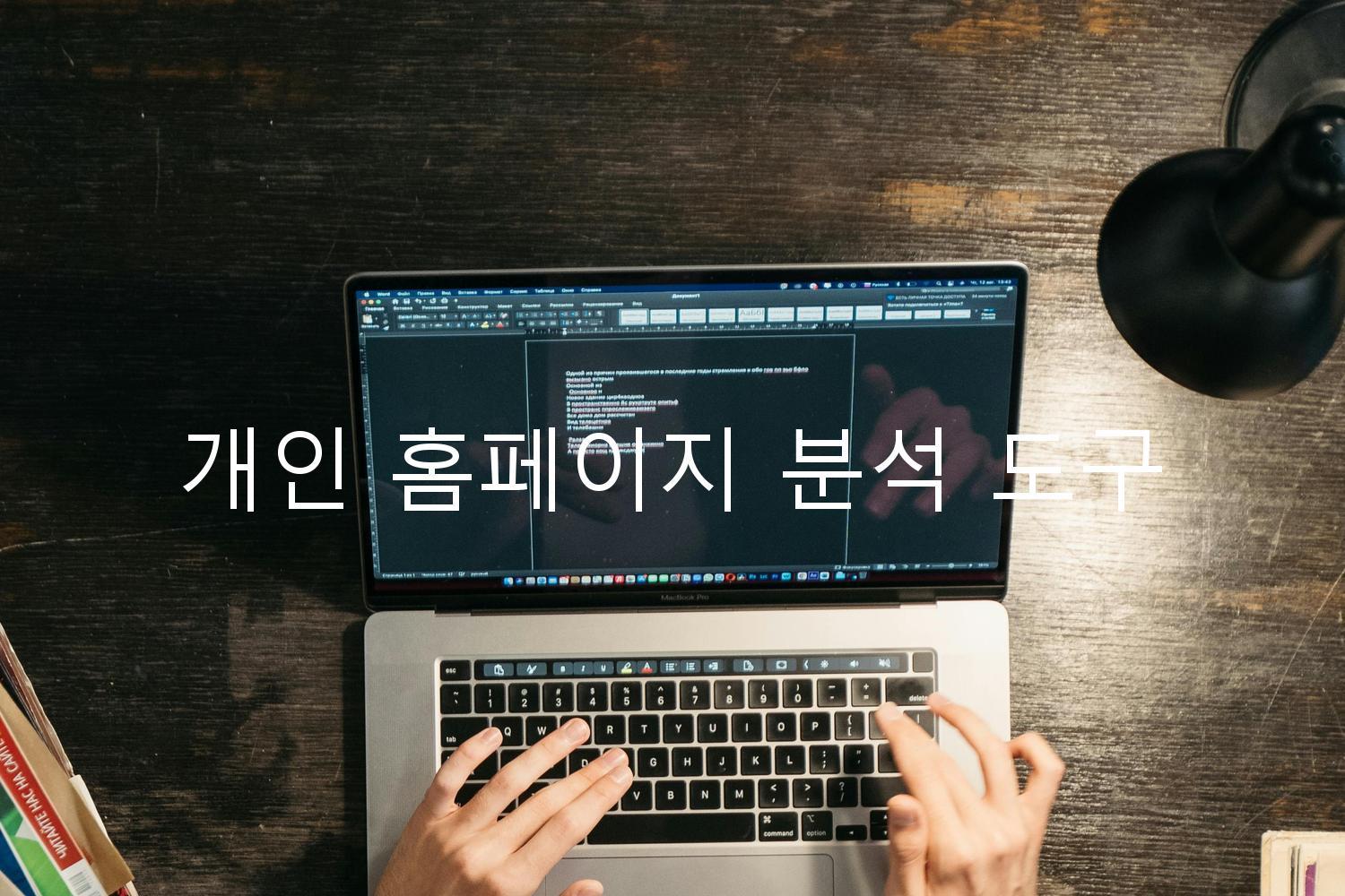 개인 홈페이지 분석 도구