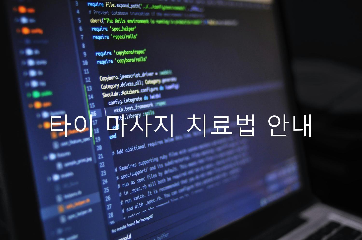 타이 마사지 치료법 안내