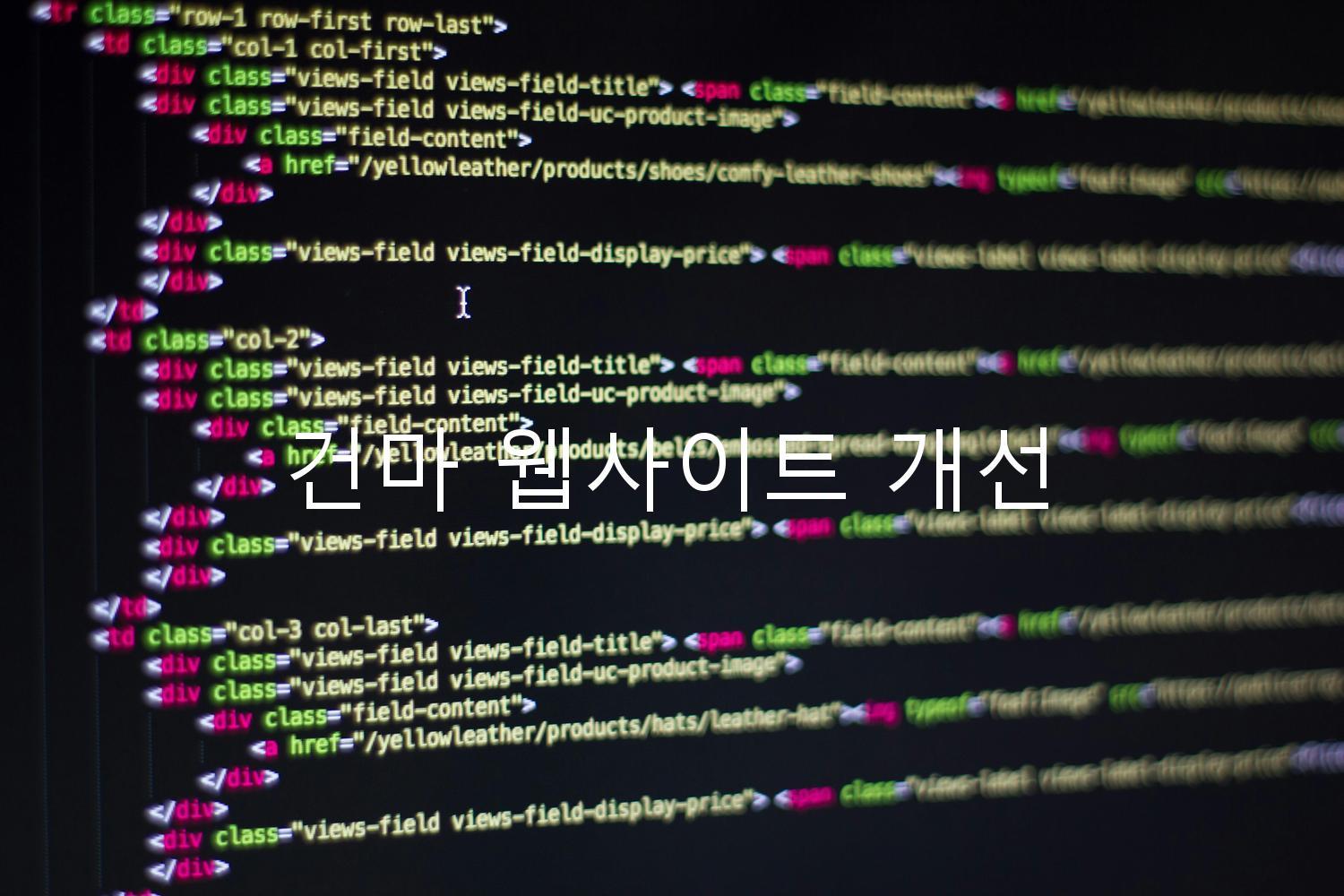 건마 웹사이트 개선