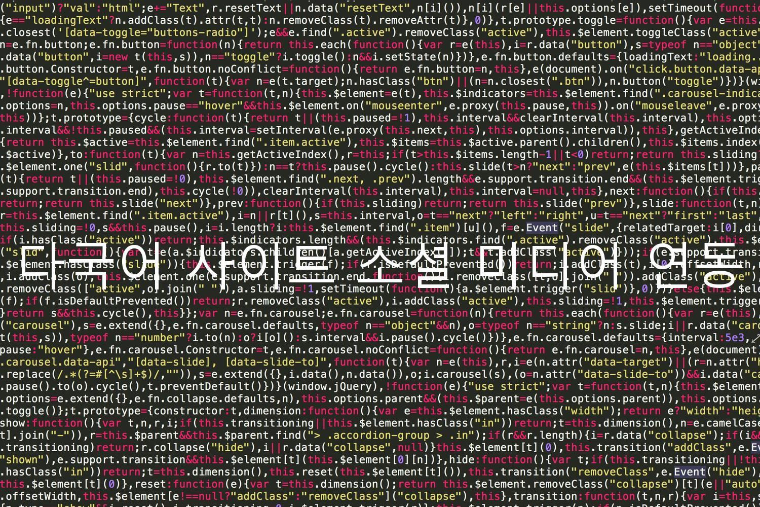 다국어 사이트 소셜 미디어 연동