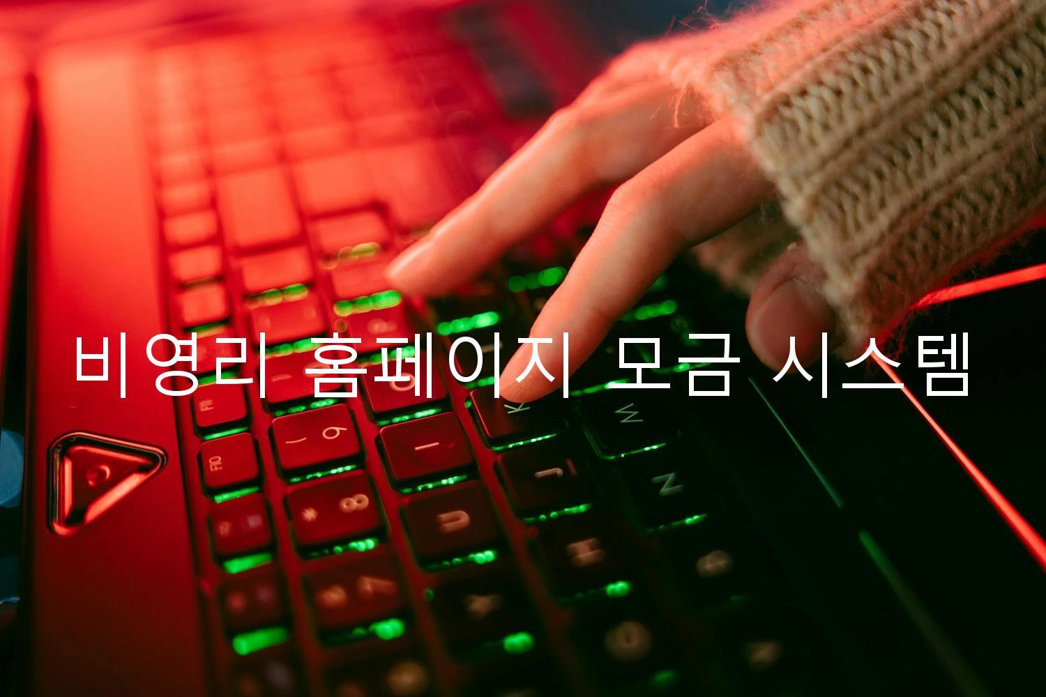 비영리 홈페이지 모금 시스템