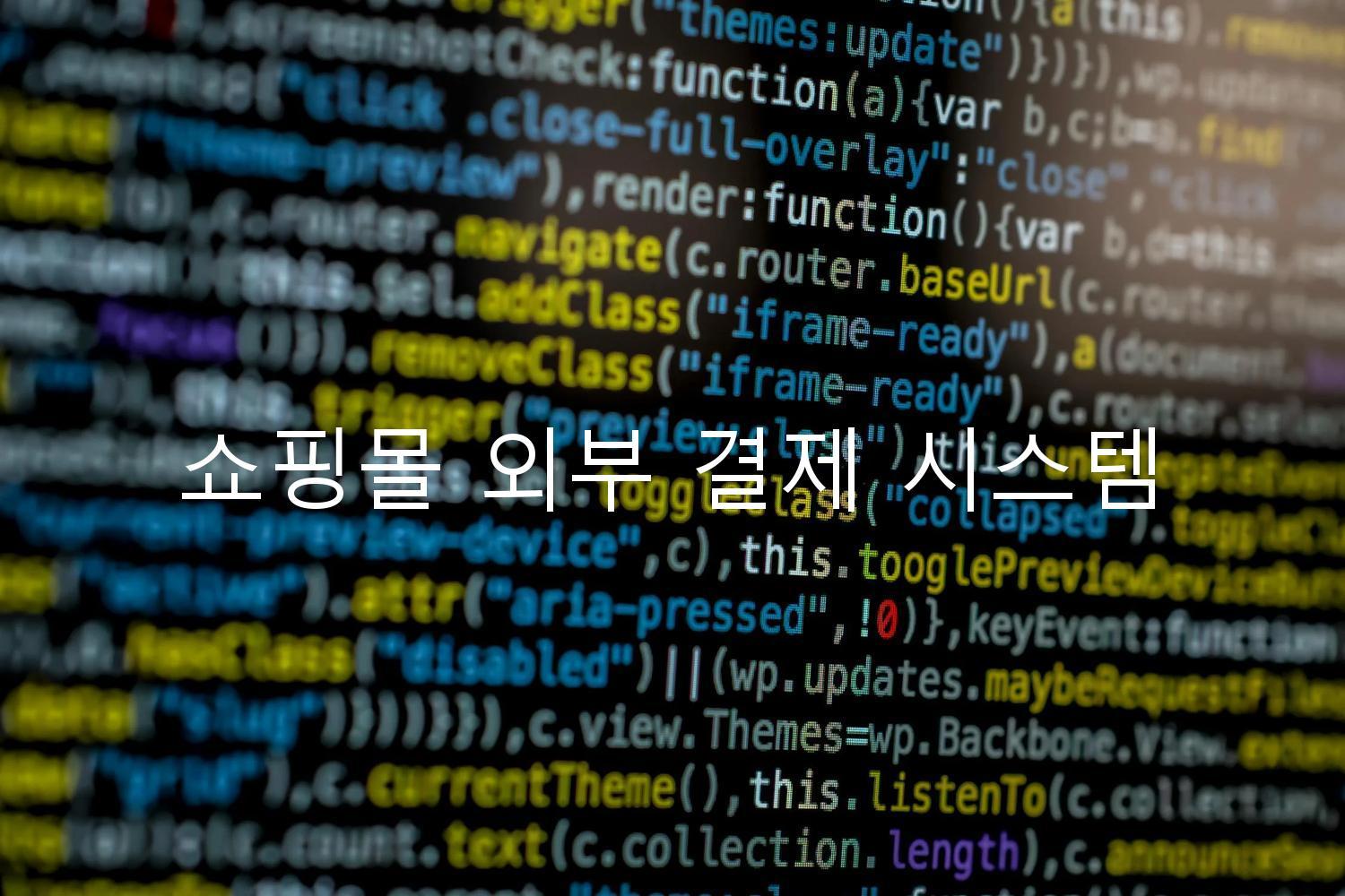 쇼핑몰 외부 결제 시스템