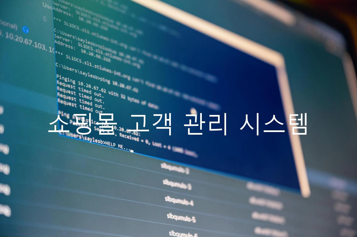 쇼핑몰 고객 관리 시스템