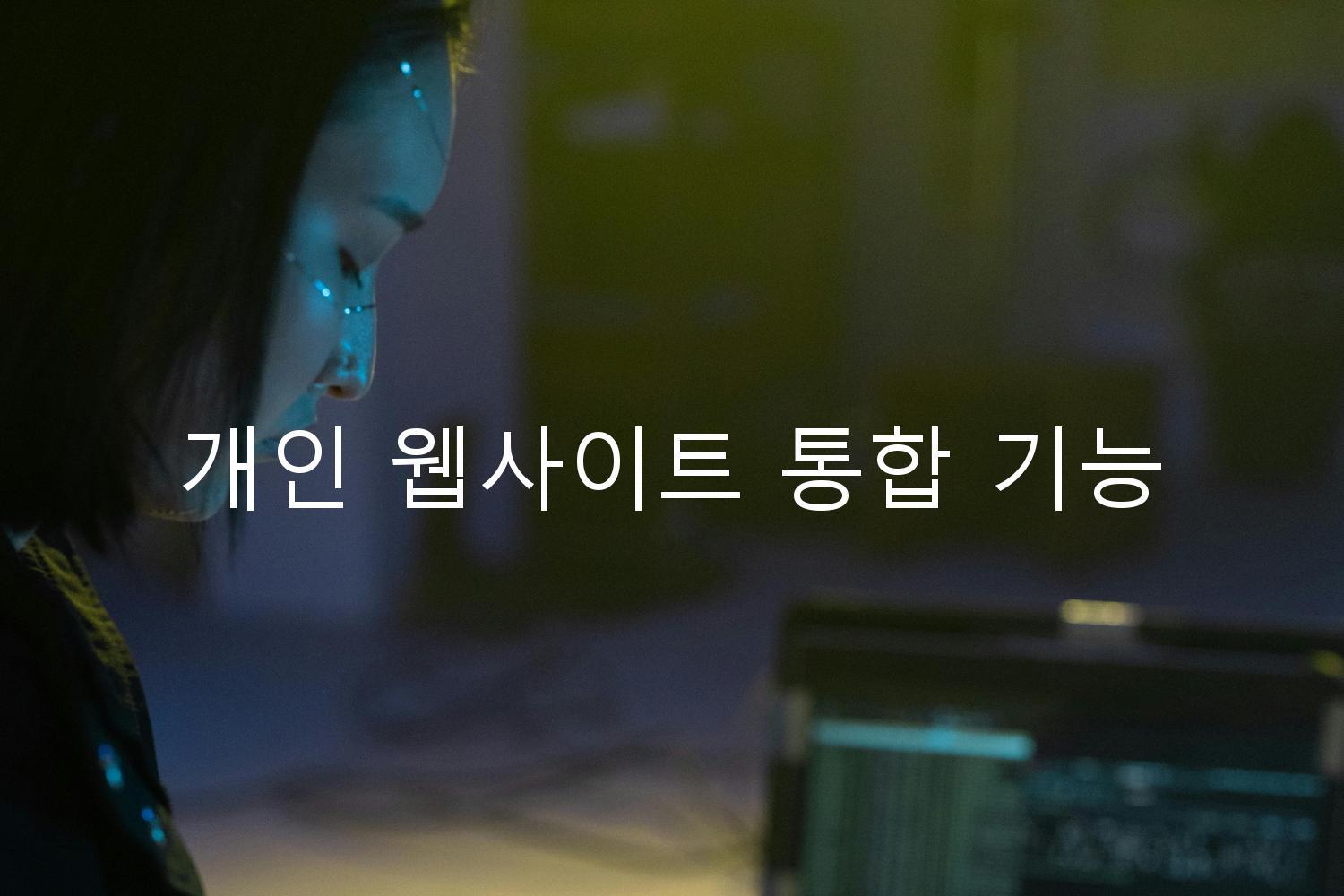 개인 웹사이트 통합 기능