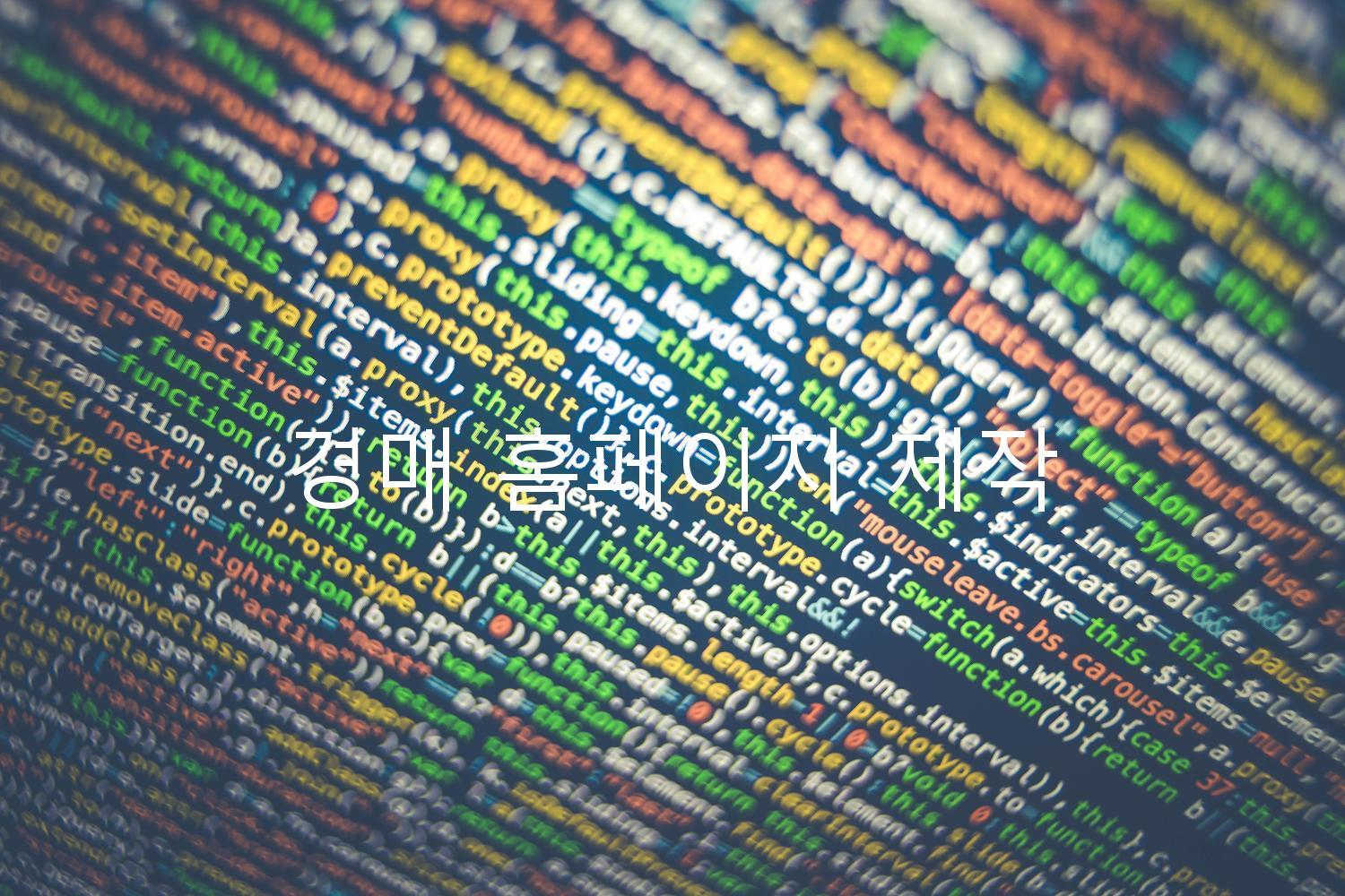 경매 홈페이지 제작