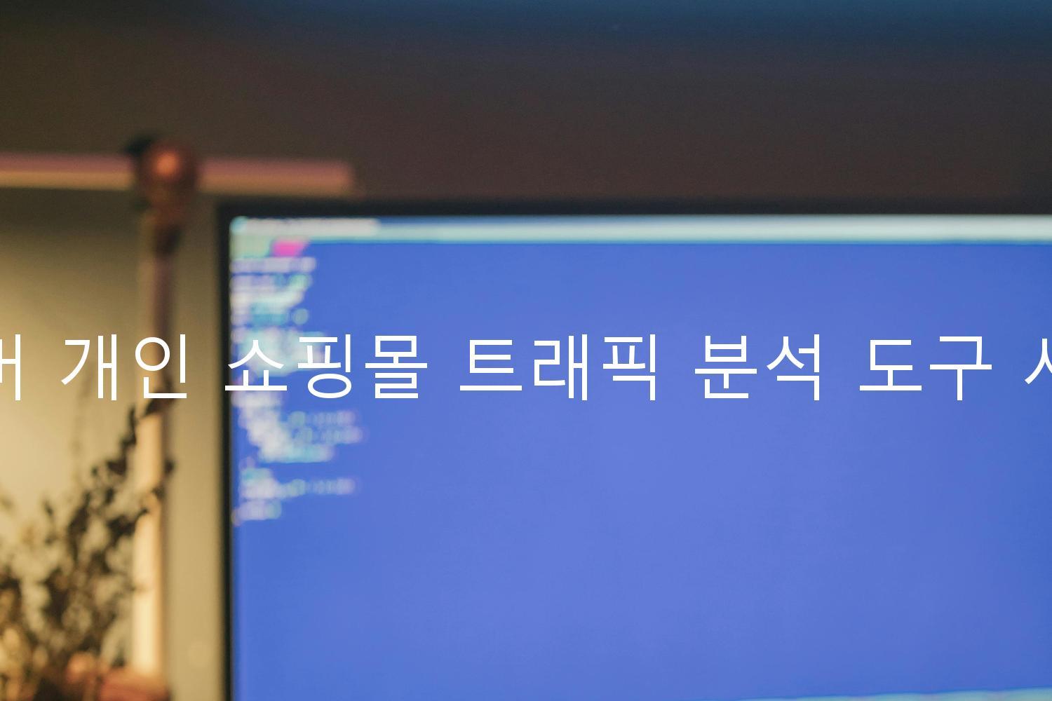 네이버 개인 쇼핑몰 트래픽 분석 도구 사용법