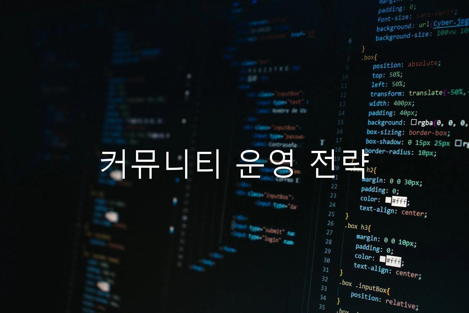 커뮤니티 운영 전략