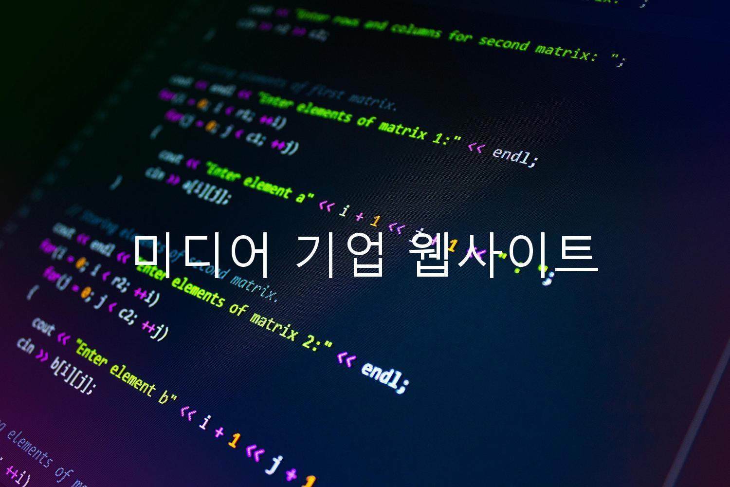 미디어 기업 웹사이트