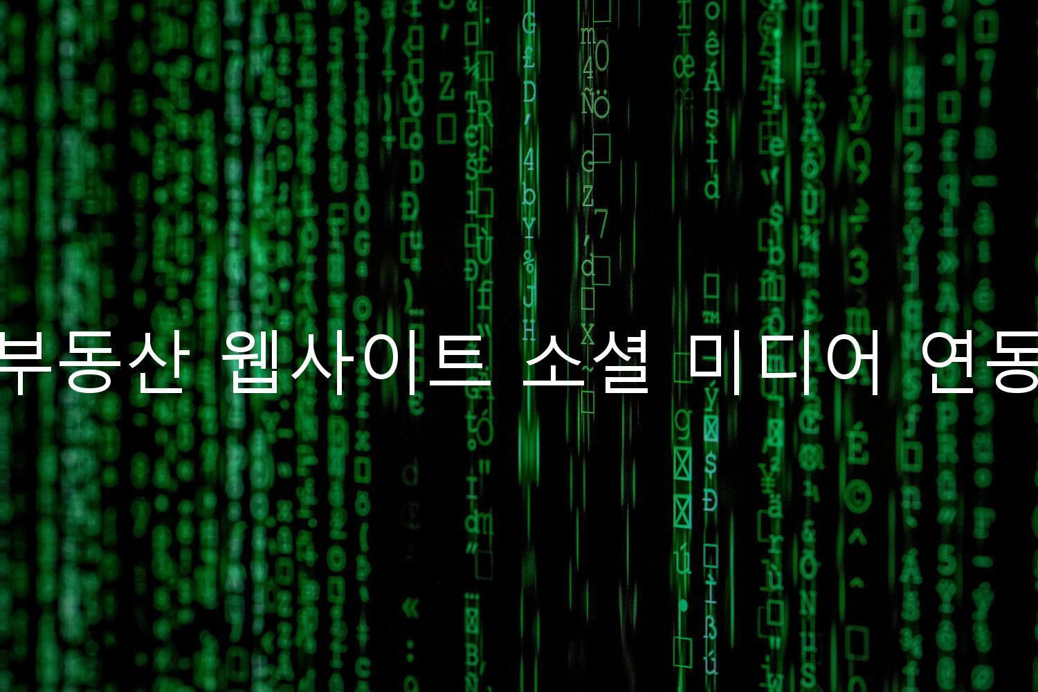 부동산 웹사이트 소셜 미디어 연동