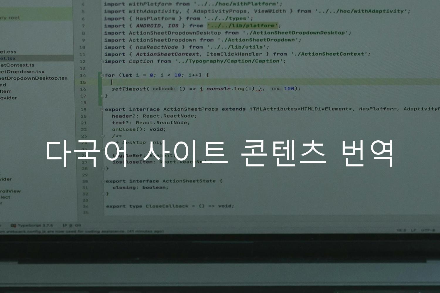 다국어 사이트 콘텐츠 번역
