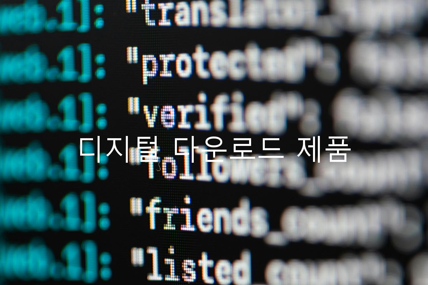 디지털 다운로드 제품