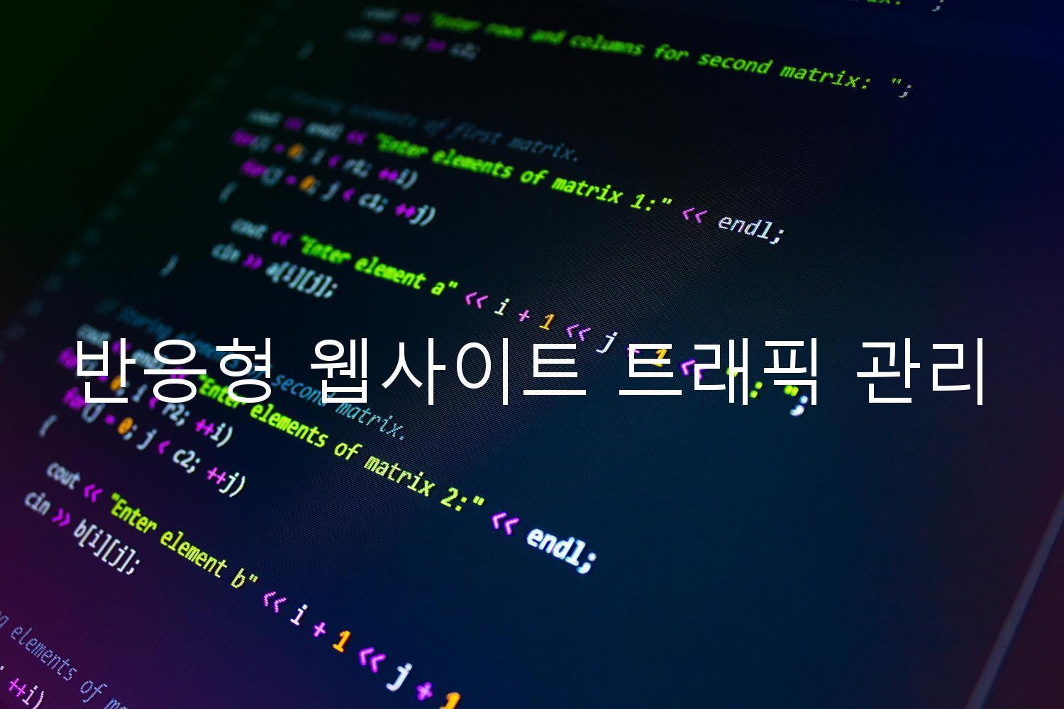 반응형 웹사이트 트래픽 관리