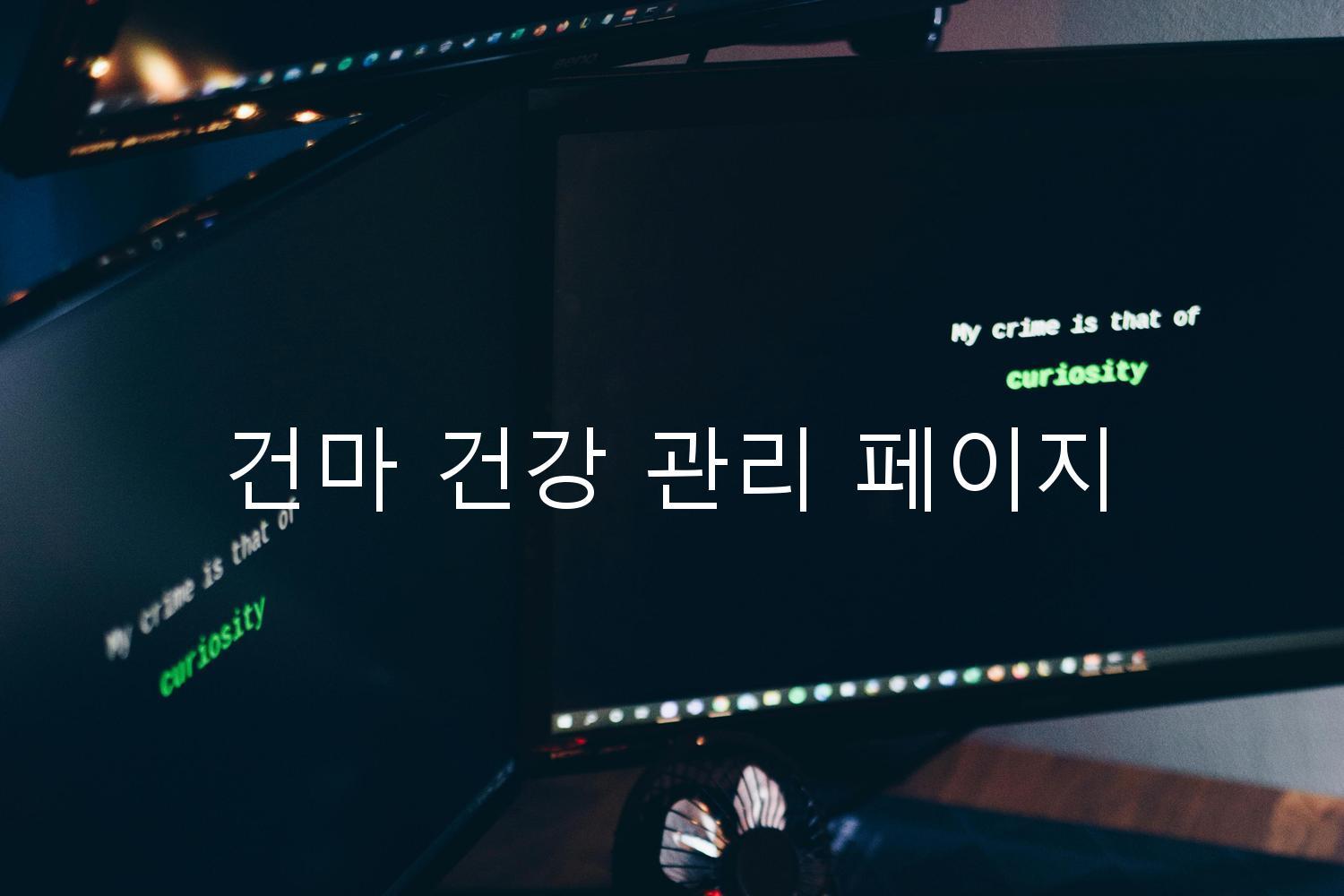 건마 건강 관리 페이지