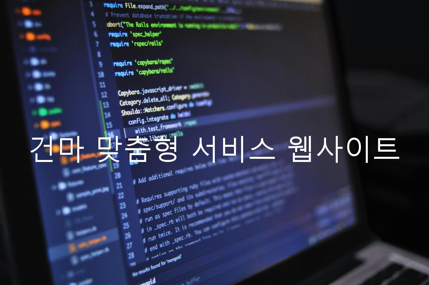 건마 맞춤형 서비스 웹사이트