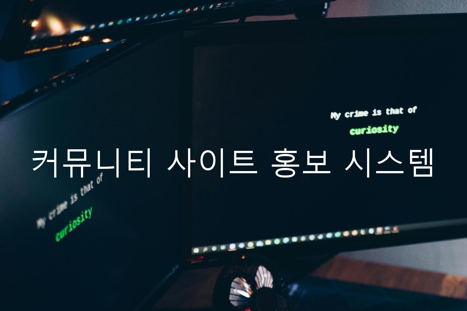 커뮤니티 사이트 홍보 시스템