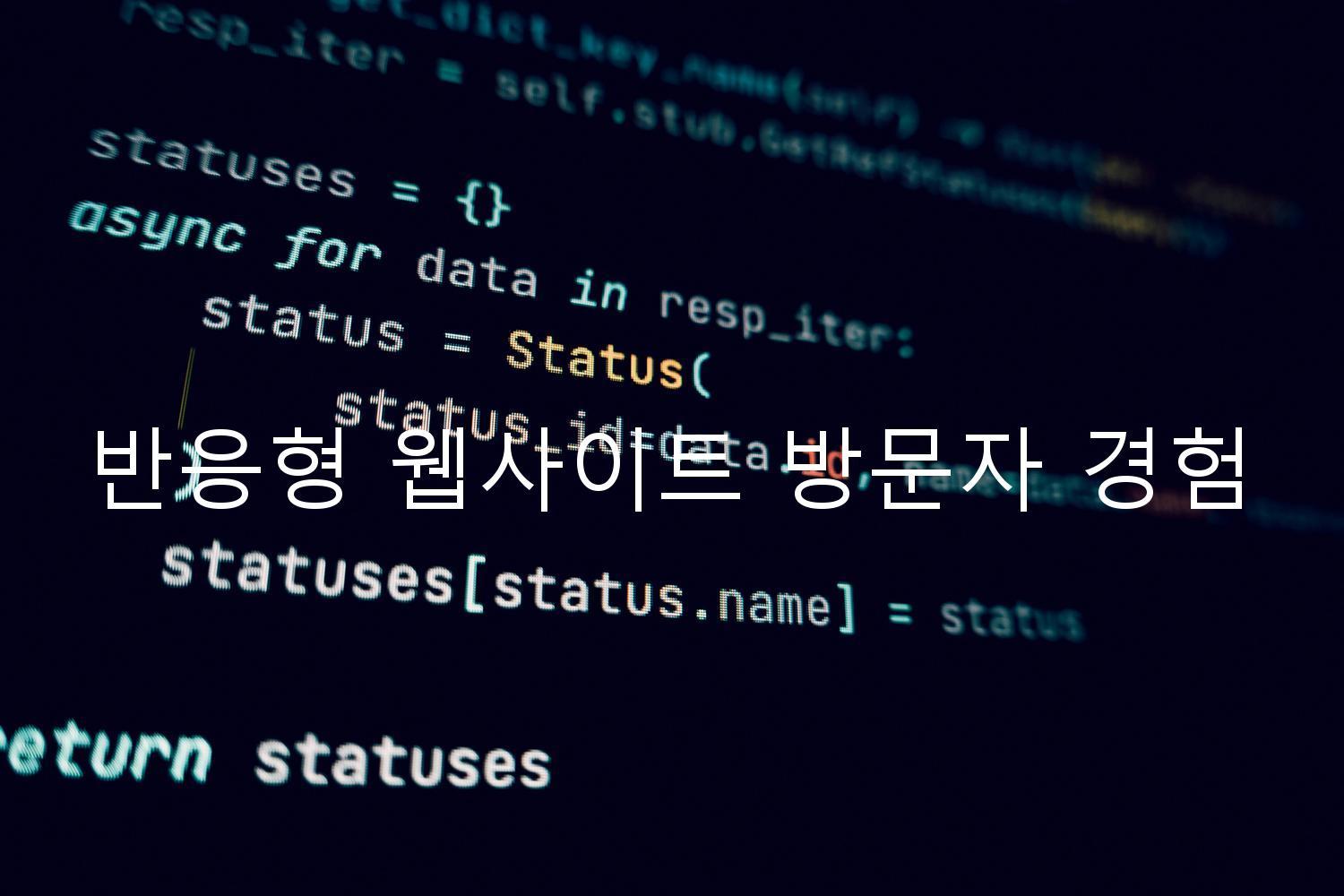 반응형 웹사이트 방문자 경험