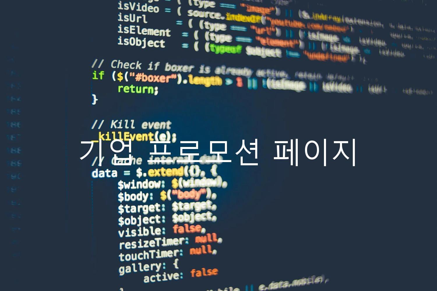 기업 프로모션 페이지