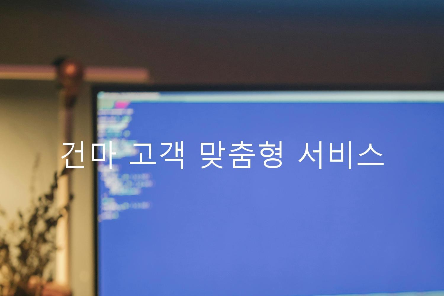 건마 고객 맞춤형 서비스