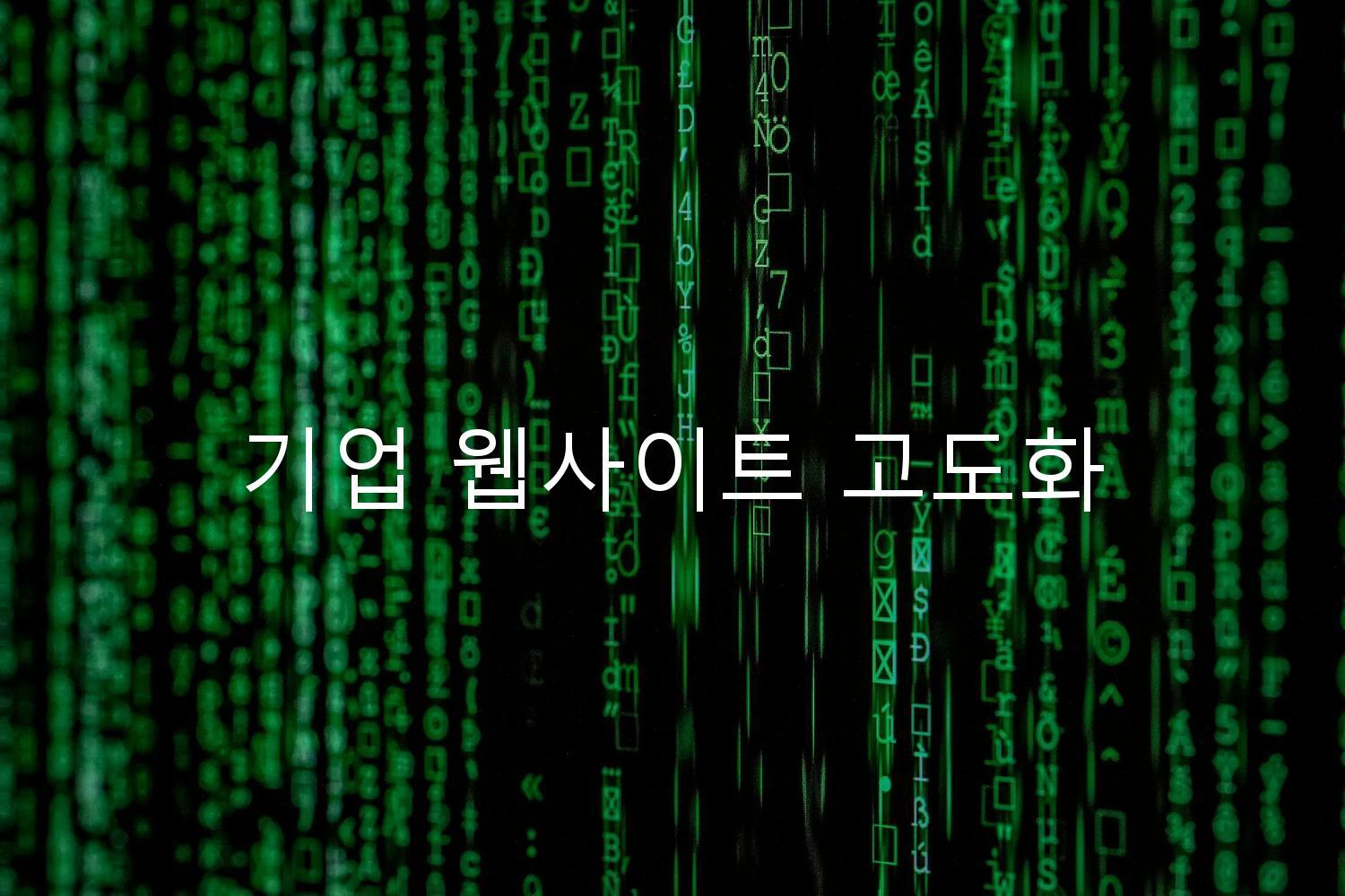 기업 웹사이트 고도화