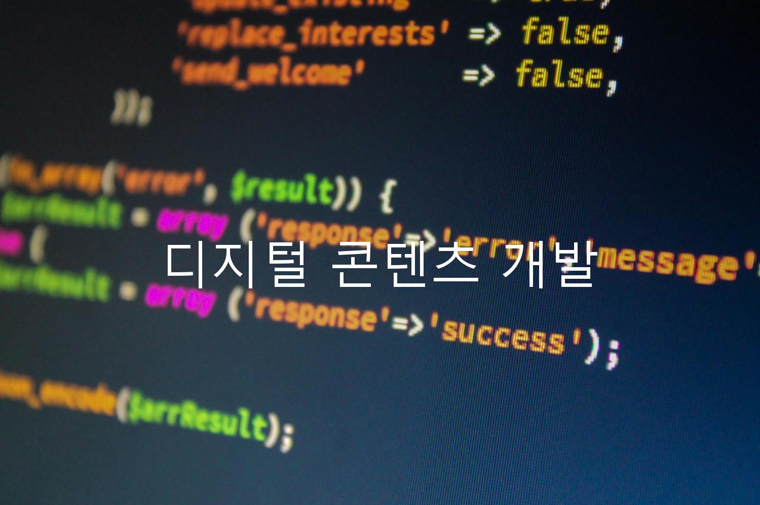 디지털 콘텐츠 개발