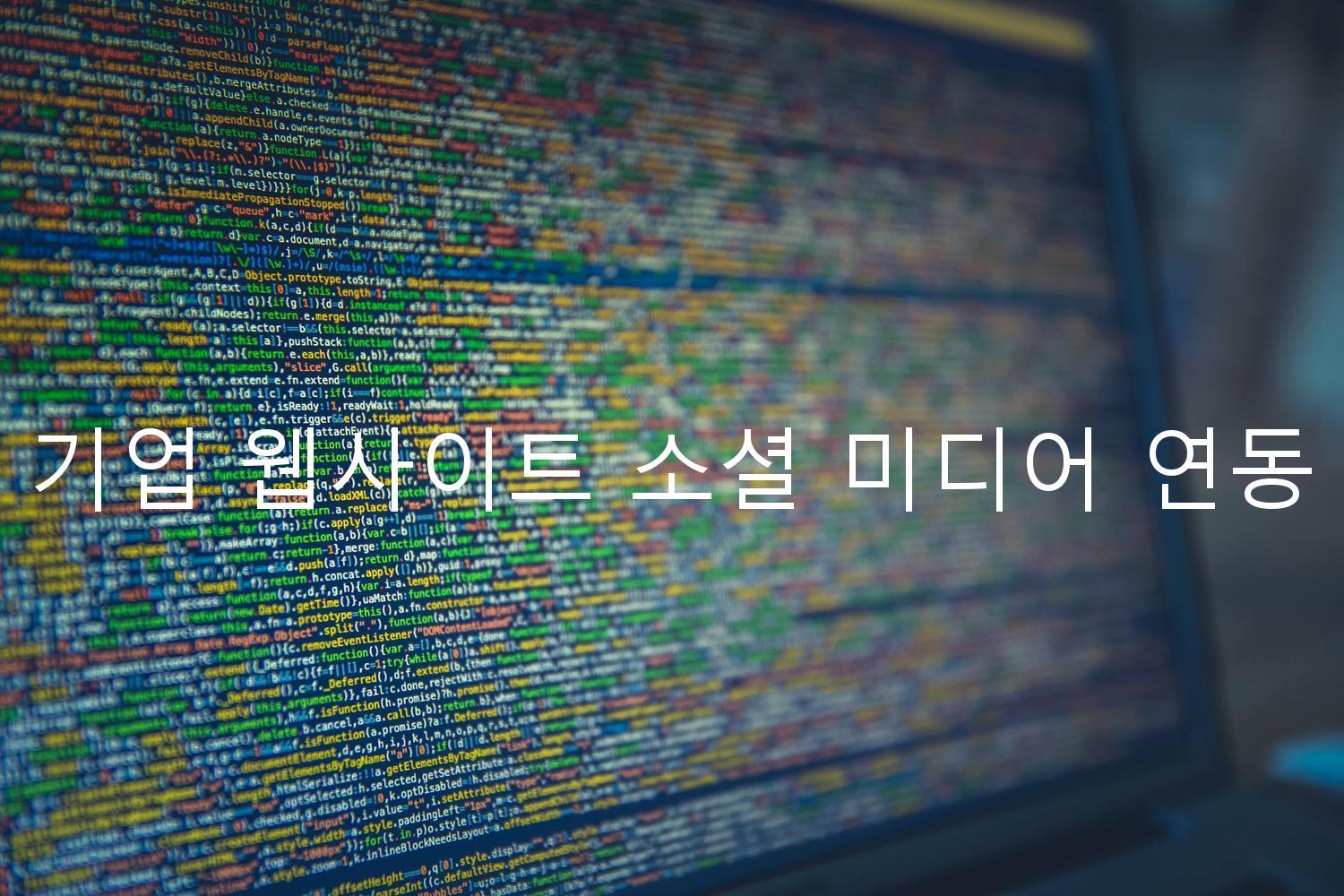 기업 웹사이트 소셜 미디어 연동