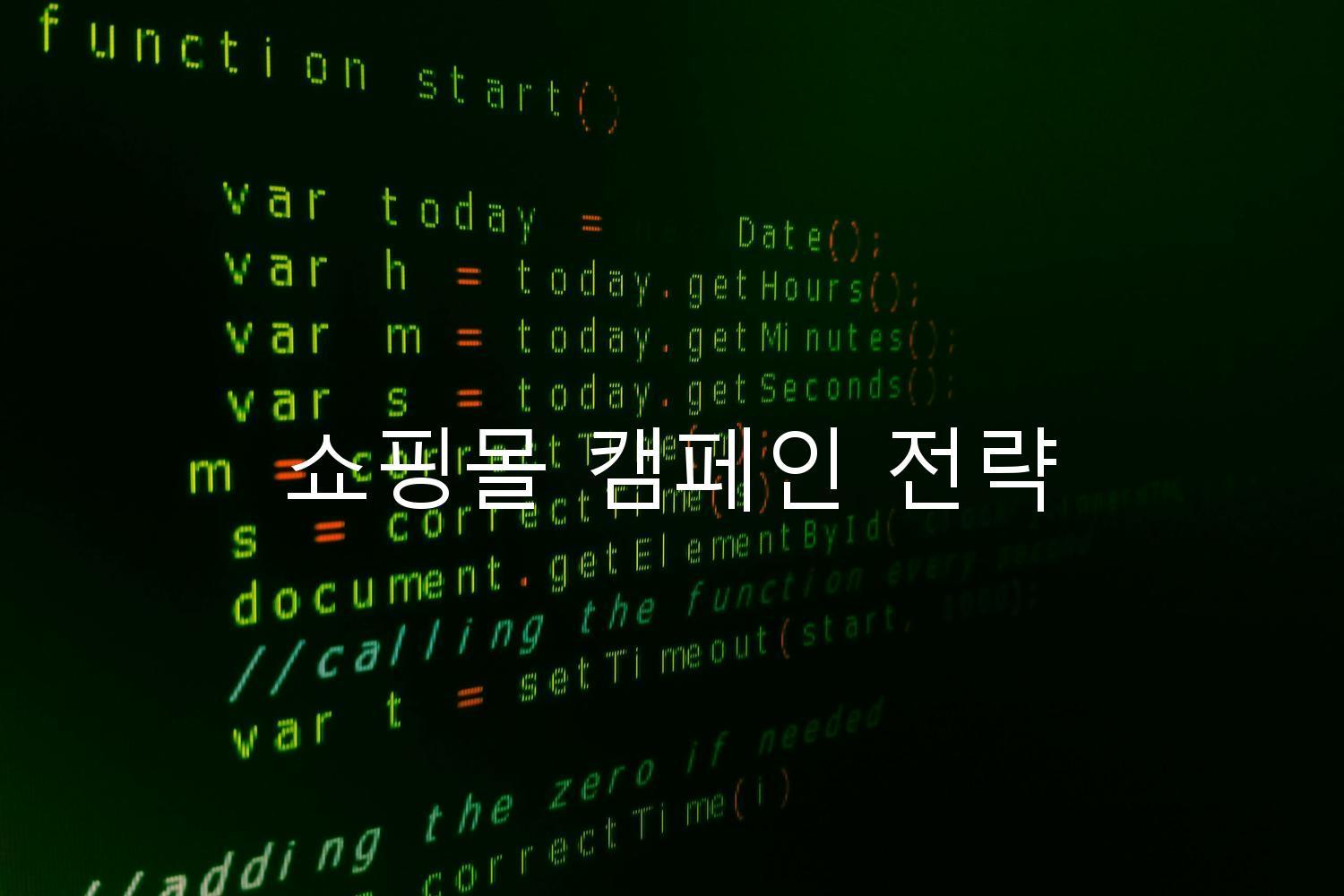 쇼핑몰 캠페인 전략