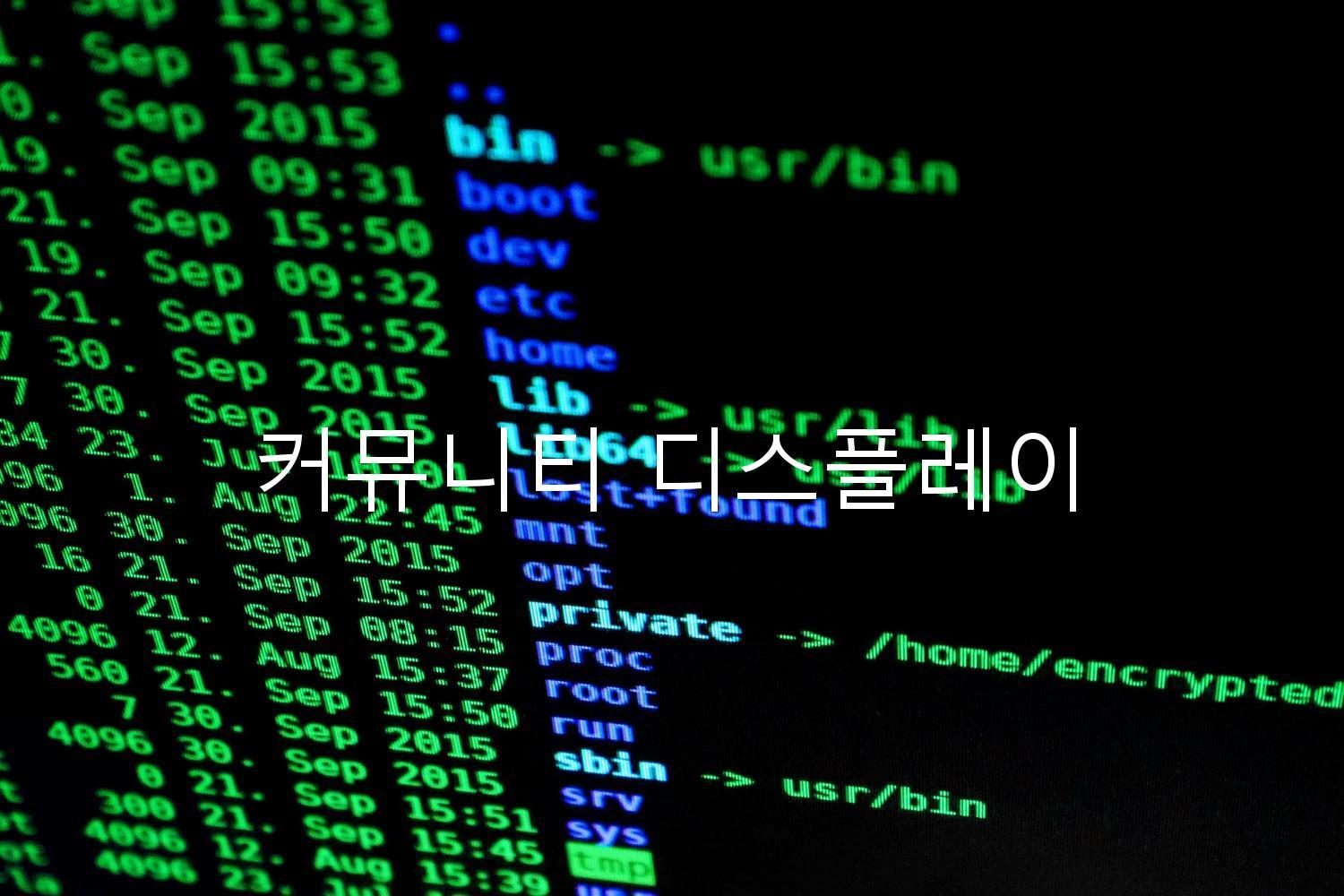 커뮤니티 디스플레이