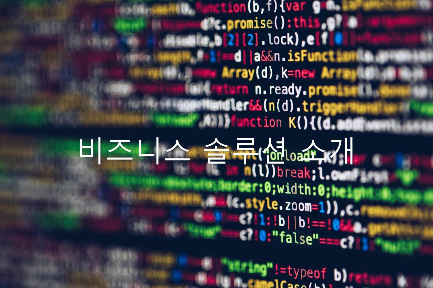 비즈니스 솔루션 소개