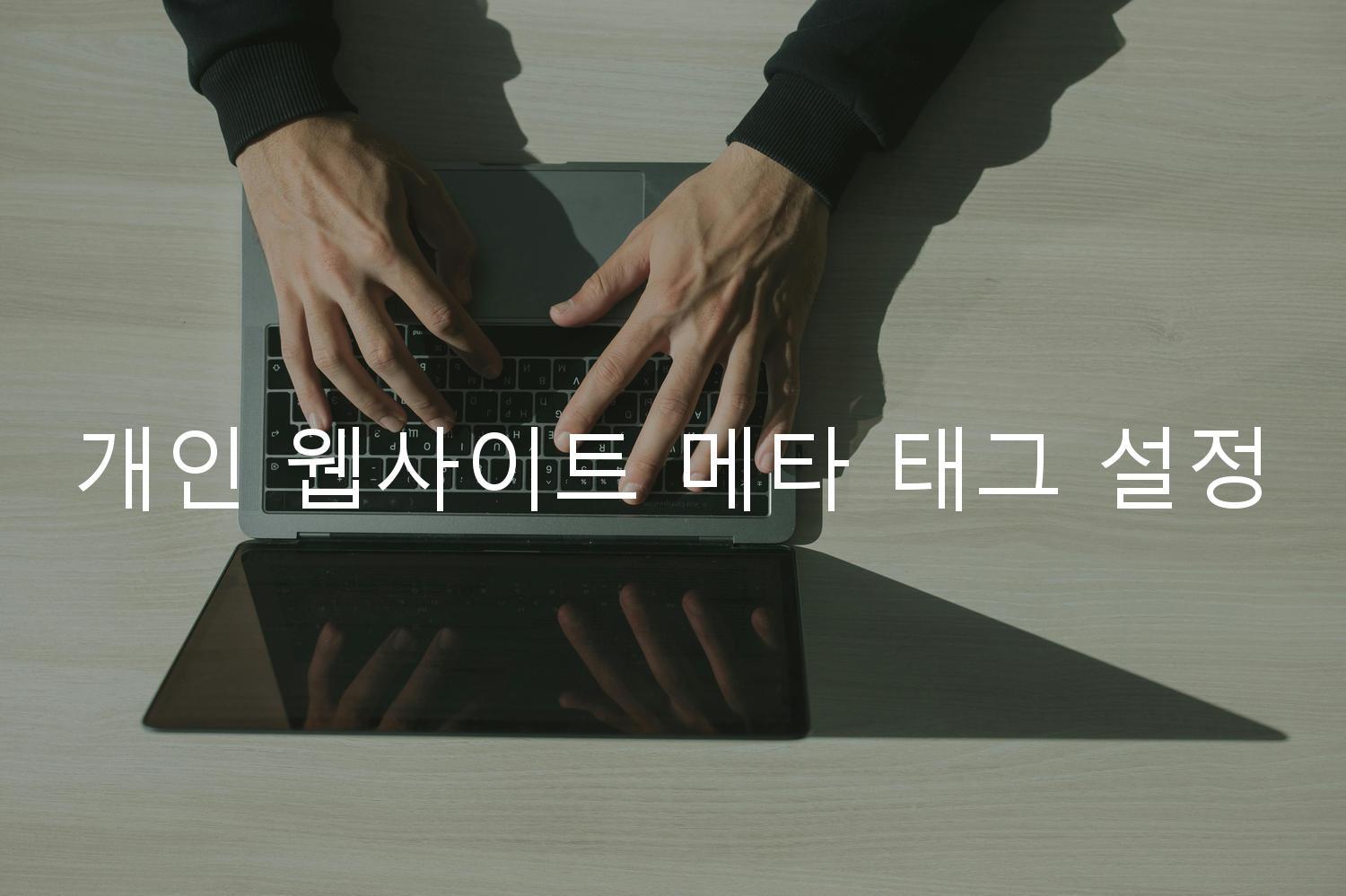 개인 웹사이트 메타 태그 설정