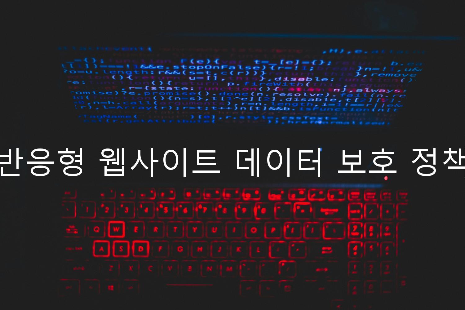 반응형 웹사이트 데이터 보호 정책