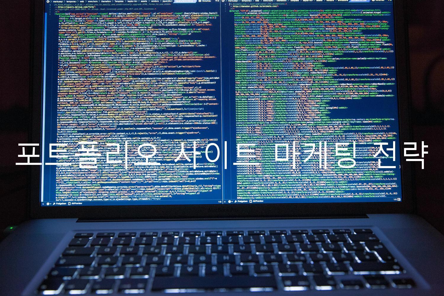 포트폴리오 사이트 마케팅 전략