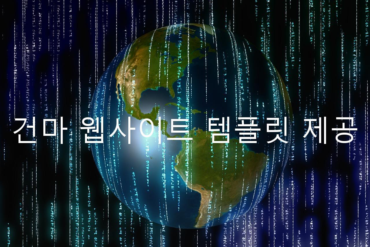 건마 웹사이트 템플릿 제공