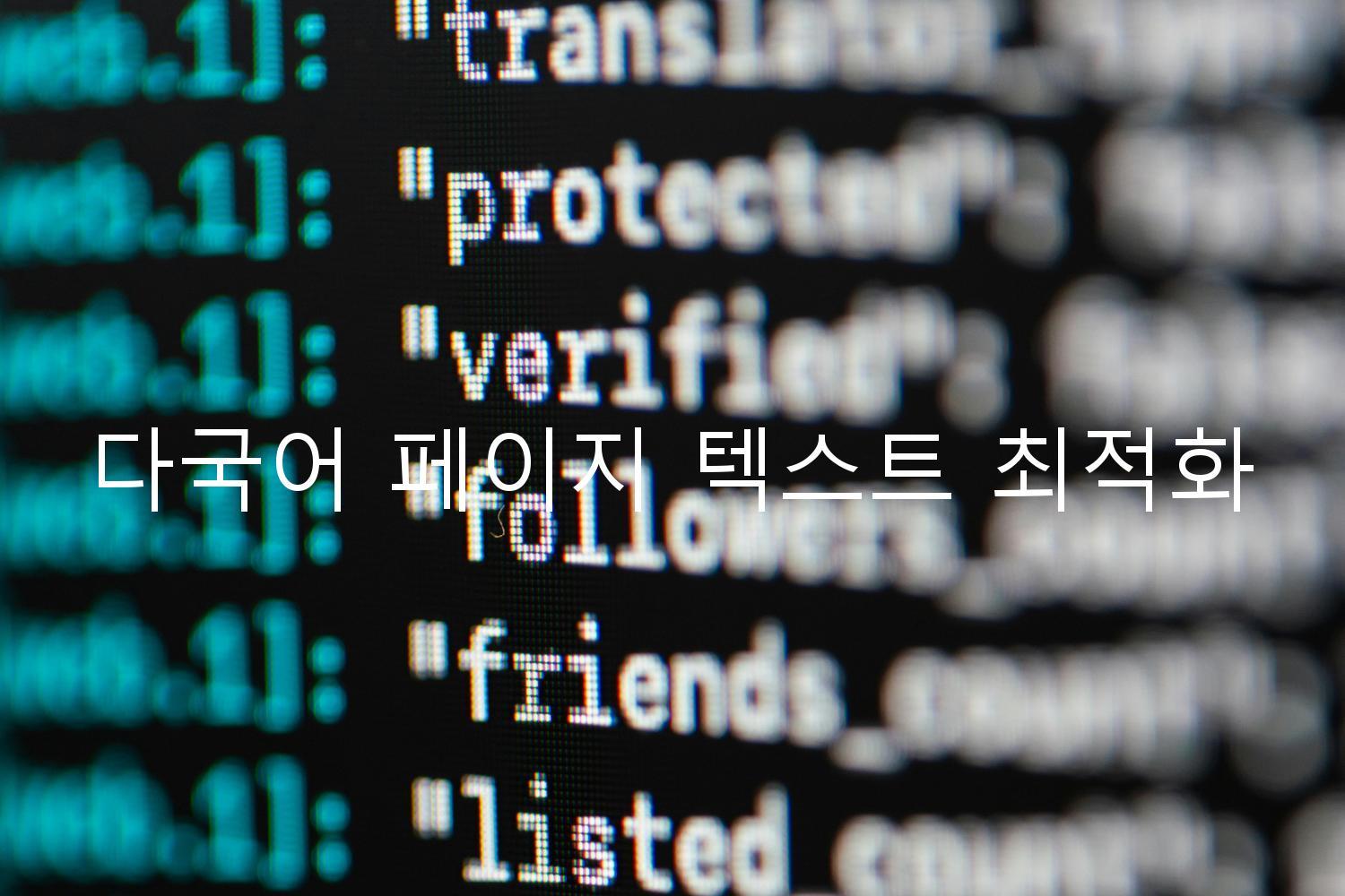 다국어 페이지 텍스트 최적화