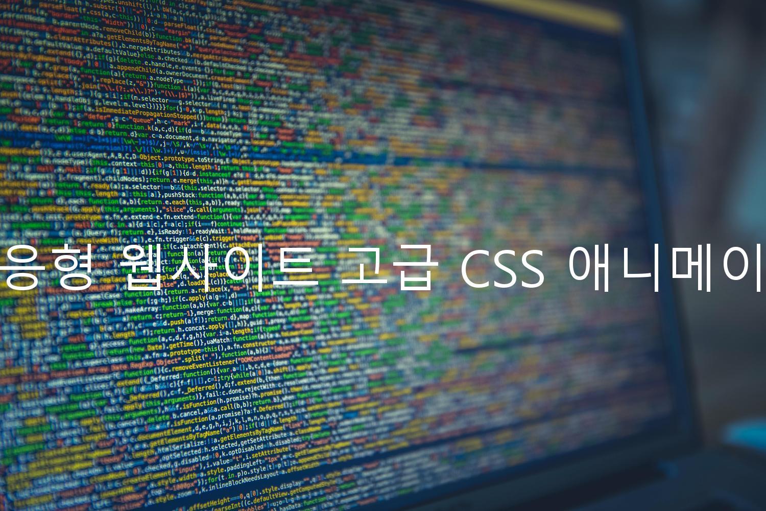 반응형 웹사이트 고급 CSS 애니메이션